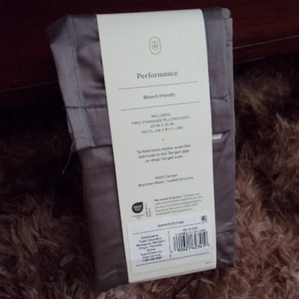 Threshold 400 Thread Count Solid Performance Pillowcase Set Standard New